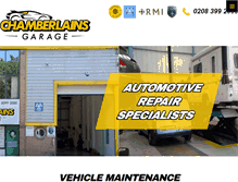 Tablet Screenshot of chamberlainsgarage.co.uk